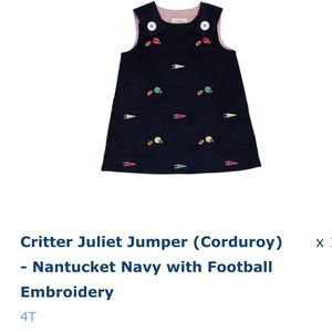 Beaufort Bonnet Juliet Jumper Corduroy Navy with Football 4T